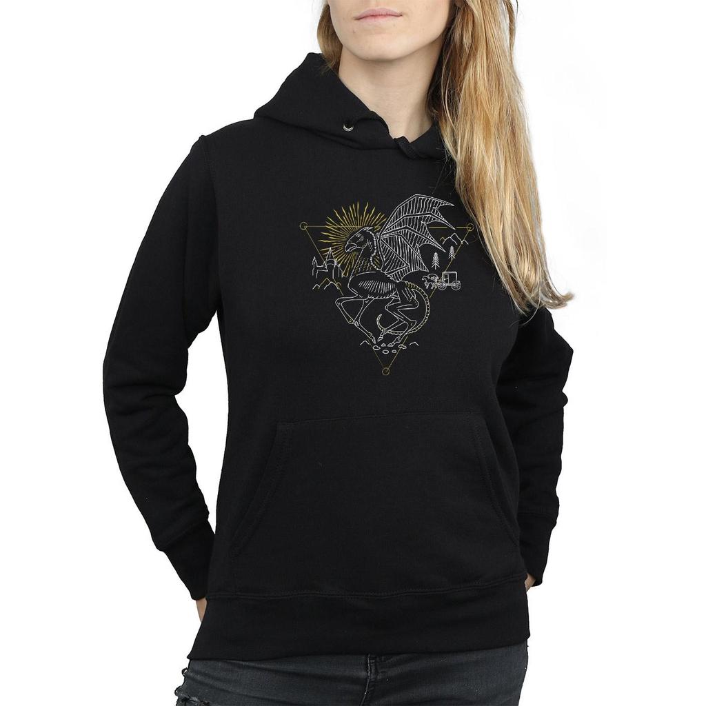 Harry Potter Womens/Ladies Thestral Line Art Hoodie