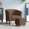 VidaXL Cabriolet Armchair with Footrest, Chair with Armrests, Sofa with Backrest, Upholstered Seat Living Room Bedroom, 356435