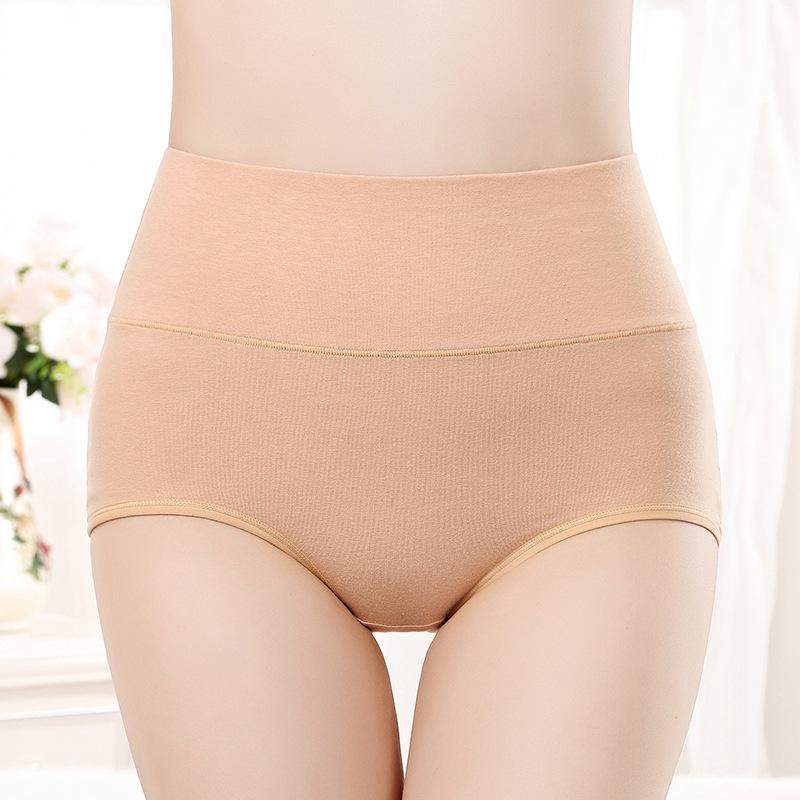 Plus Size High Waist Postpartum Abdomen Control Cotton Panties for Women