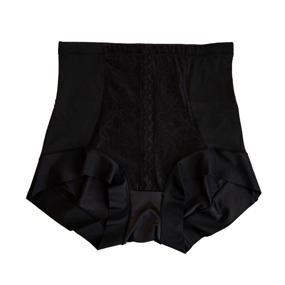 Трусы с высокой талией и контролем живота, из ледяного шелка, с эффектом лифтинга ягодиц, женское нижнее белье, утягивающее корректирующее белье