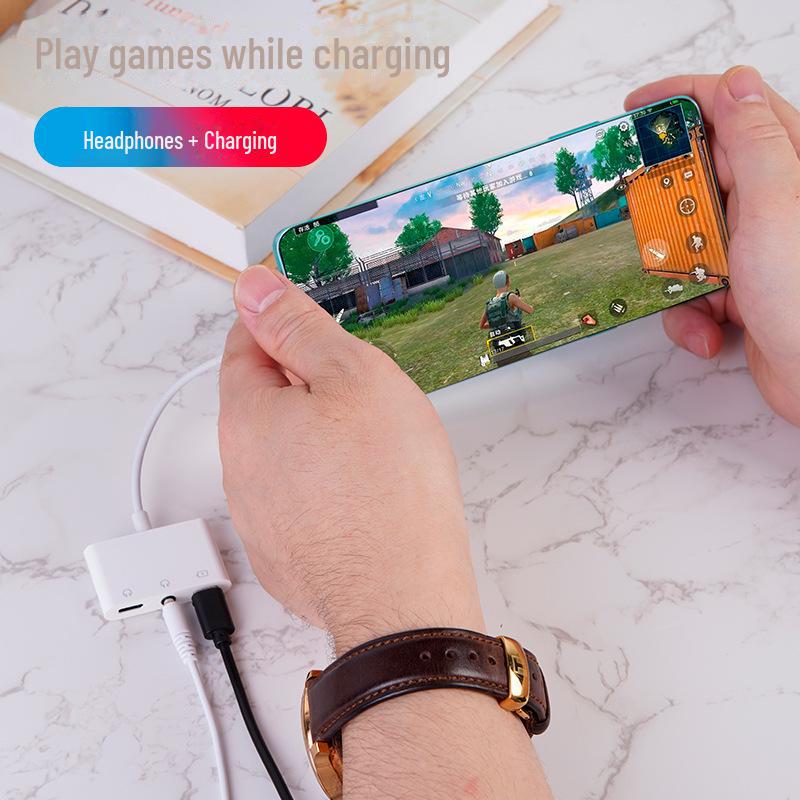 Type-C To 3.5mm Headphone Adapter with PD18W Fast Charging & Live Broadcast Support