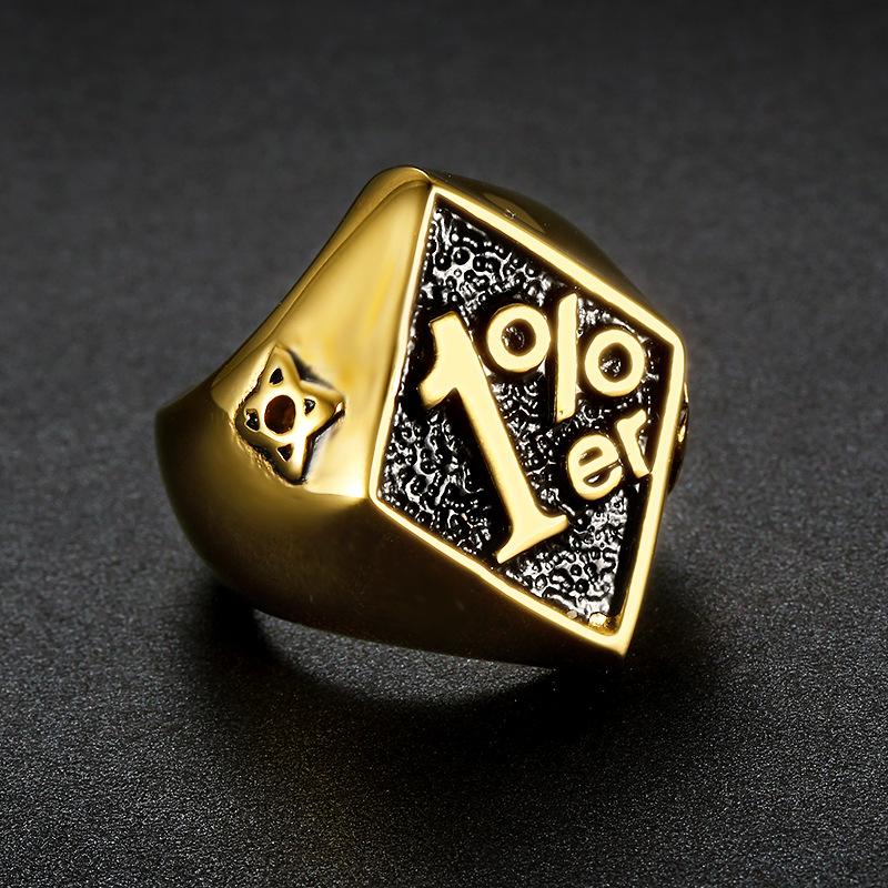 S925 Silver Ring Totem Ring Darts Men's Ring Street Popular Number 1% Ring