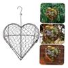 Bird Nesting House Bird Nesting Heart Holder Metal Birdhouse with Hook Hummingbird Nest Material Station for Wild Birds Outdoor