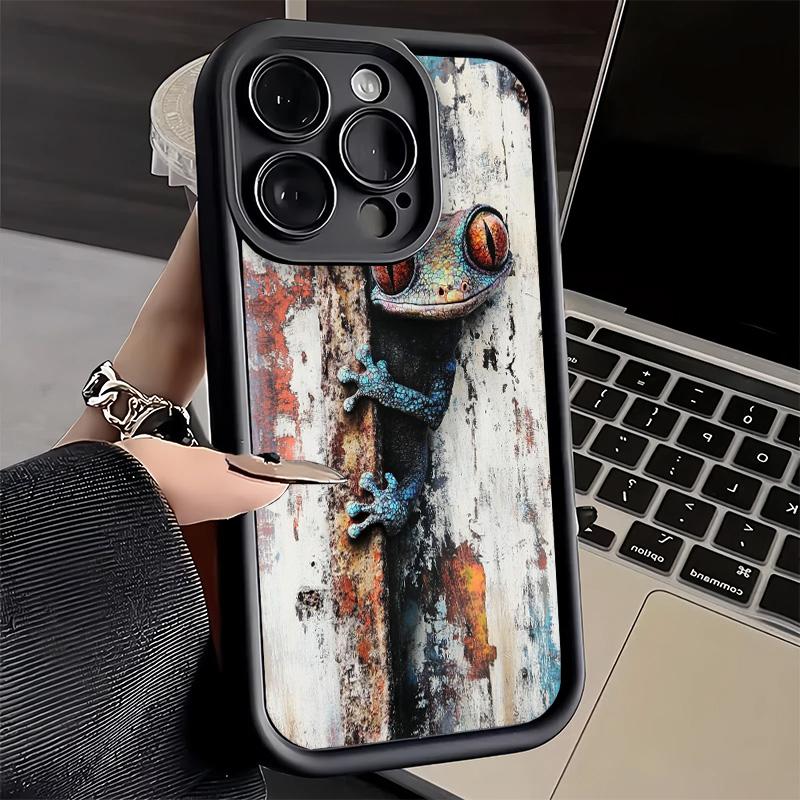Чехол для телефона iPhone 17 Air 16E 15 16 Pro Max Ящерицы Гекконы Милый питомец Чехол 14 Plus 13 12 Mini Мягкая оболочка Силикон Fundas