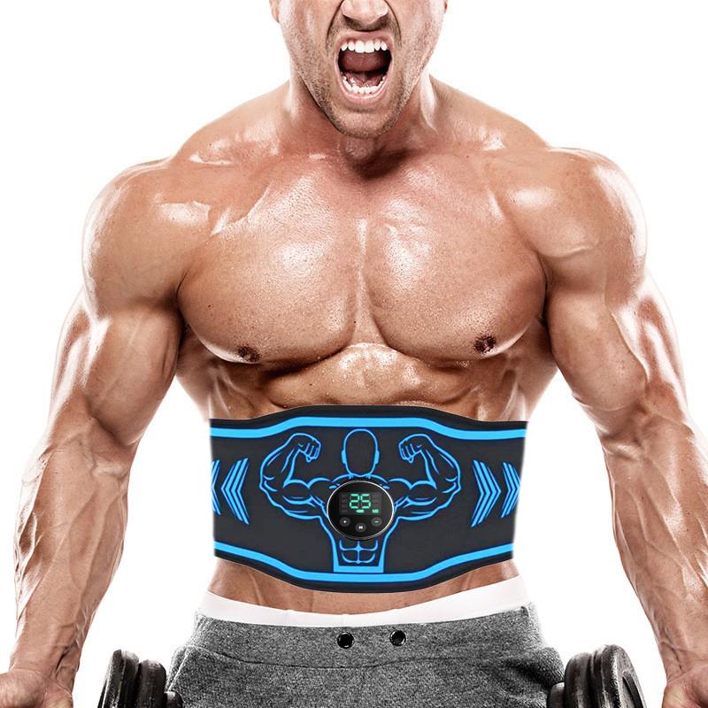 Abs Trainer Belt EMS Abdominal Muscle Stimulator Electric Toning Belts USB Waist Belly Weight Loss Home Gym Fitness Massager