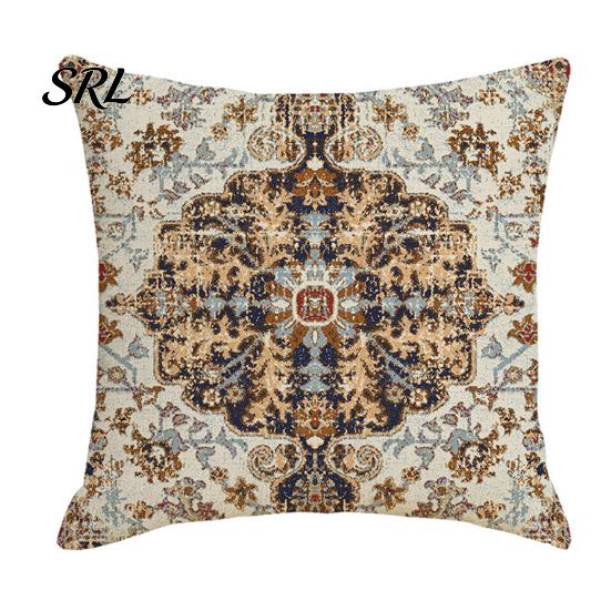 Hidden Zipper Pillowcase Boho Throw Pillow Covers, 18 x Inch Bohemia Case Ethnic Style Cushion Case, Decorative for Sofa Couch Cover