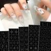 1Pc Hollow Inkjet Sticker Butterfly Star Love Star Airbrush Template Small Pattern Nail Sticker