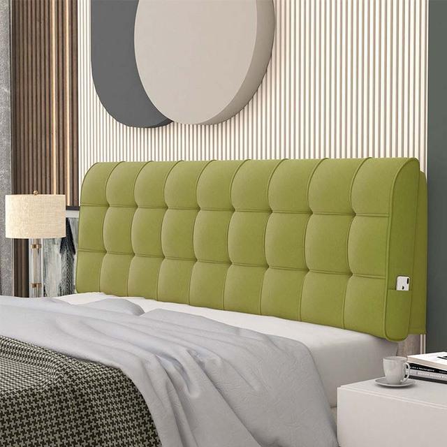 Съемный бархатный чехол для изголовья кровати размера King Queen, модная подушка для изголовья кровати с высокоэластичным губчатым наполнителем