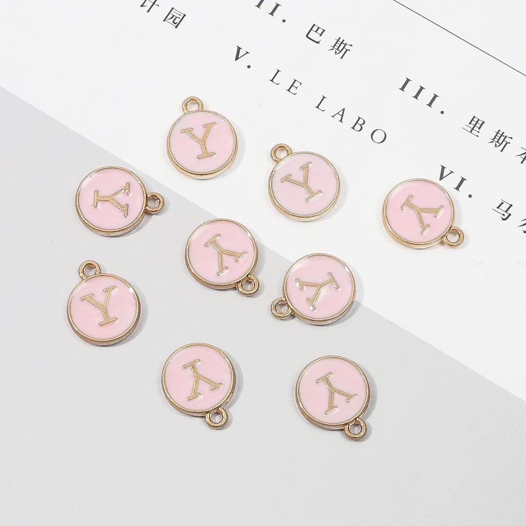 10 шт., металлическая эмаль, английские буквы, подвески, подвеска для самостоятельного изготовления ювелирных изделий, ожерелье, браслет, аксессуары
