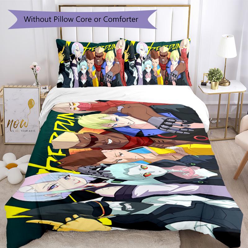 Cyberpunk 3pcs Bedding Set Duvet Cover Closure Includes 1 Duvet Cover & 2 Pillowcases for All Seasons Bedroom Home Dorm Decor