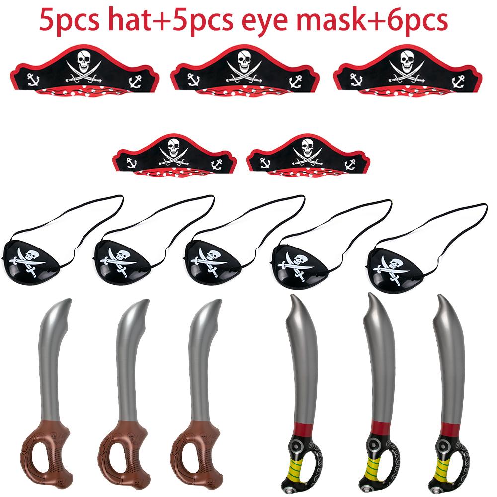 Набор одноразовой посуды в пиратском стиле с картой сокровищ, пиратским кораблем, узором черепа, бумажной тарелкой, чашкой, салфеткой для вечеринки по случаю дня рождения