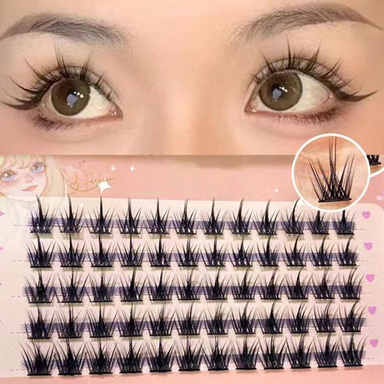 36/60 шт. искусственные ресницы с 3D-эффектом, декоративные, легко наносятся, модные, пушистые, индивидуальные, пучковые, для девочек