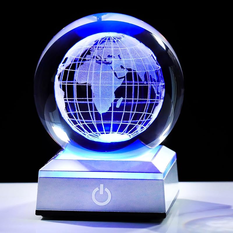 Орналрист 3,15 дюйма(около 8,0 см)Хрустальный шар с резьбой, 3D коллекция статуй кота и бабочки, офсетный пояс для веса бумаги, светодиодная основа, стеклянный шар для любителей кошек