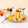 10/6Pcs Creative Cartoon Fruit Fork Plastic Small Fork Sweet Mouth Cake Forks