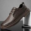 Men's Leather Shoes Lace Up Black Soft Leather Soft Bottom Spring Autumn Best Man Business Formal Wear Casual Oxfords Shoes