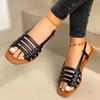Sandals Women's Korean Version Flat-soled Single Shoes Spring and Summer Fashion Woven Beach Shoes
