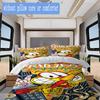 Gaturro superhero Pattern Bedding,Quilt Set Quilt Cover Pillowcase Home Birthday Gift (1*duvet cover+2*pillowcase,without core)ZSJT0917230