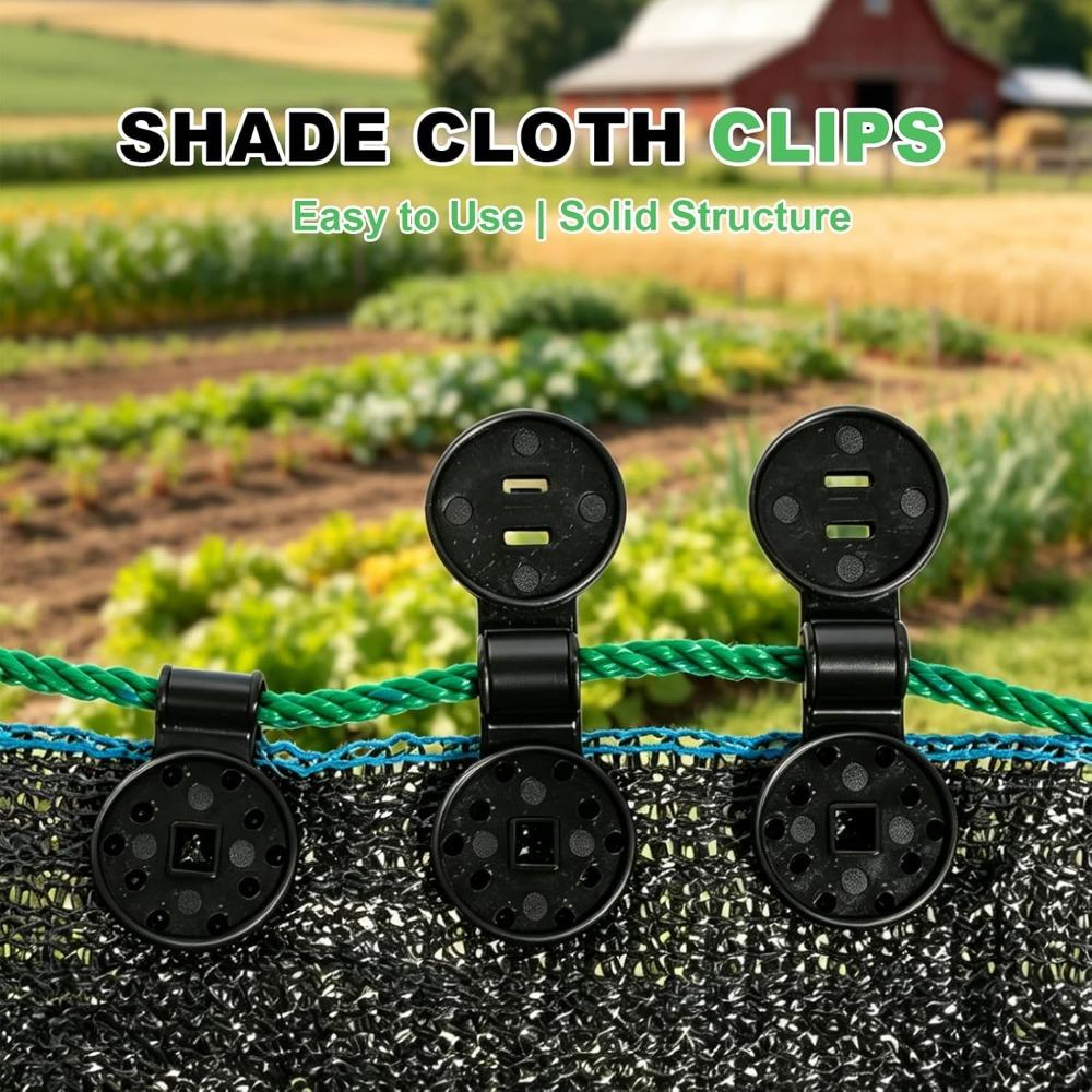 Shade Cloth Clips,2026 New Heavy Duty Round Plastic Lock Grip,Upgrade Windproof Fix Clamps(50Pcs)