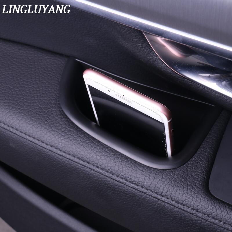 Черная ручка для передней и задней двери, ящик для хранения, держатель-контейнер, лоток для Volvo S90 V90CC, автомобильные аксессуары