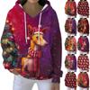 Christmas Hoodies For Women Funny Cute Printed Holiday Sweatshirt Winter Oversized Pullover Tops