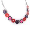 NOA [K0196] - Дизайнерское колье «Бора-Бора» розовое, фиолетово-красное.