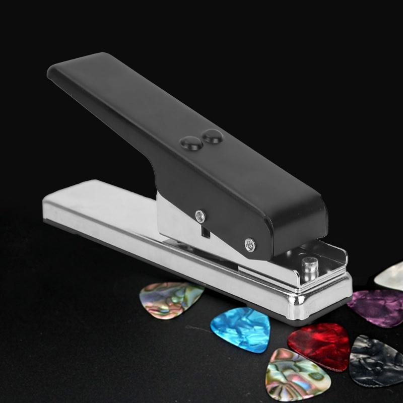 Guitar Bass Plectrum Pick Punch Metal Maker With 2 Molds DIY Tool Accessory