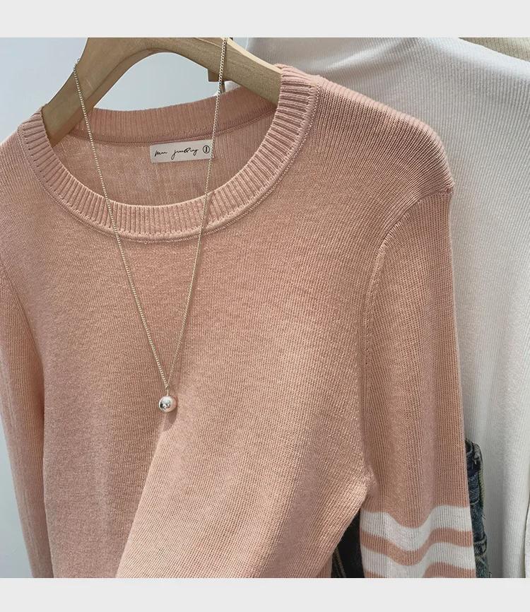 2024 Women's High-End Striped Wool Sweater for Early Autumn