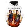 Сверхъестественное Сериал 3D Толстовки Харадзюку Оверсайз Худи Мужские Женские Мода Повседневный Свитшот с Капюшоном