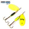 FISH KING Spinner Bait 3,9 г, 4,6 г, 7,4 г, 10,8 г, 15 г, приманки для ложки, металлические приманки для щуки с тройными крючками, искусственная приманка для окуня, рыболовная приманка