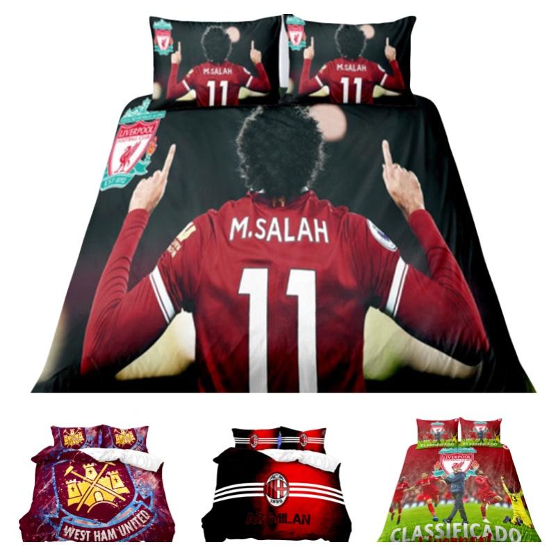Football-themed Bedding Set Includes Duvet Cover And Pillowcase Polyester Material