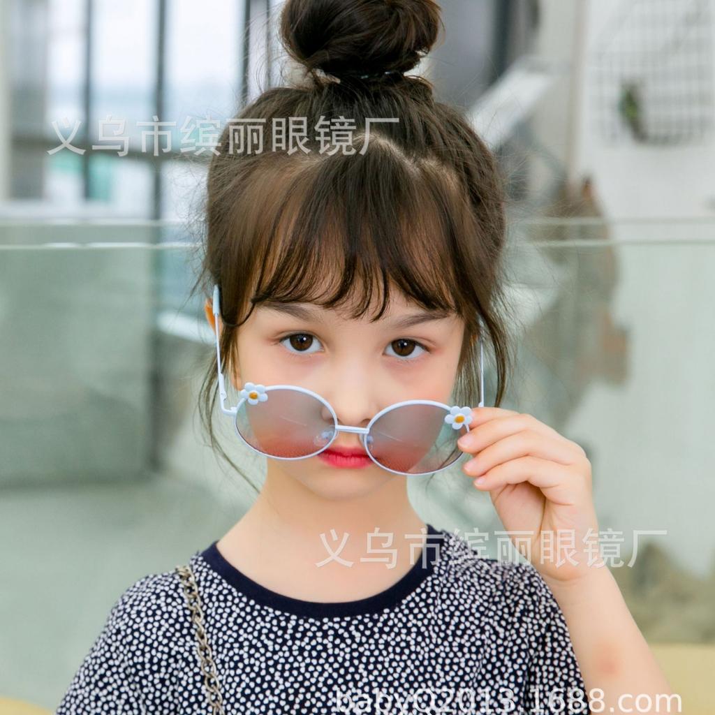Детские солнцезащитные очки модные вечерние вечерние милые для девочек и мальчиков цветы солнцезащитные очки с защитой от ультрафиолета