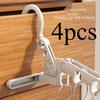 4 шт. Складная вешалка для одежды с 5 отверстиями и эргономичными крючками - Портативная, компактная, прочная пластиковая вешалка для путешествий, отелей, общежитий и домашнего использования, Вешалки