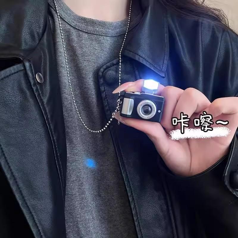 Щелкните Вспышка Камера Dslr Ожерелье Женский Японский Модный Крутой Пружинный Длинный Свитер Цепь Хип-Хоп Индивидуальные Аксессуары Tide