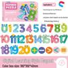 Magnetic Alphabet & Animal Puzzle Board with Numbers and Vehicles for Kids