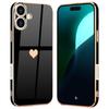 Protective Case - BOOLING - for iPhone 16 - Shockproof - Ultra Slim - Heart Pattern