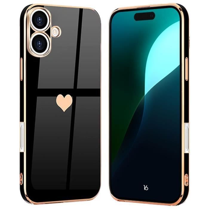 Coque de protection - BOOLING - pour iPhone 16 - Antichoc - Ultra Slim - Motif Cœur