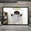 Собака газета туалет ванная комната настенная живопись холст картины плакаты на скандинавскую тему и принты настенные панно для гостиной декор для туалета