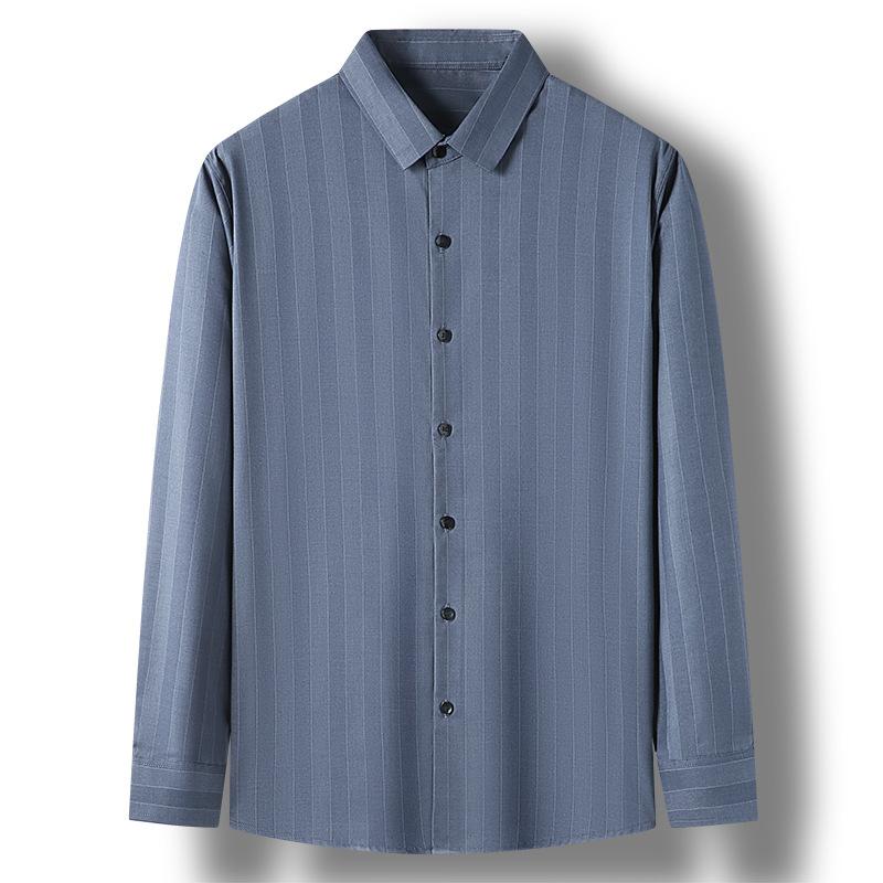 Модная рубашка с длинными рукавами, мужская новая осенняя повседневная рубашка, деловая, темпераментная, с лацканами, красивая рубашка