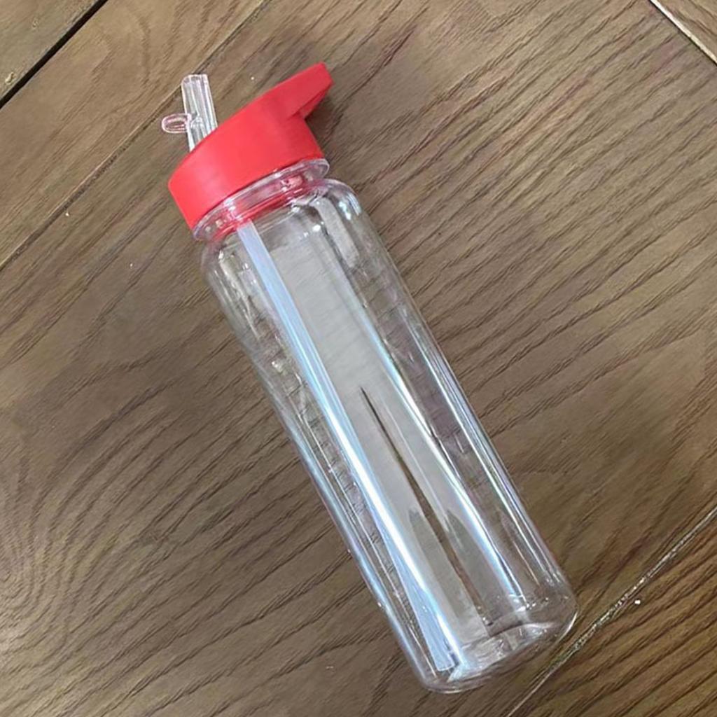 Бутылки для спортивных напитков большой емкости 700 мл, прозрачные пластиковые спортивные бутылки, портативная чашка для воды с ручкой и соломинкой