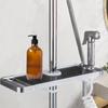 Полка для душа, держатель для шампуня, регулируемые полки для направляющей, органайзер, мыльница