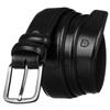 Men's leather belt PTN PM-14-125-SPL-6912 Black
