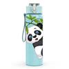 1PC Bamboo Eating Panda Pattern 750ml Color Plastic Sports Water Bottle Leakproof Flip Straw Lid Suitable for Sports Office Home Use