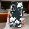 Простой цветочный узор противоударный мягкий чехол для Samsung S25 Ultra S24 FE S23 S22 A56 A16 A36 A15 A55 A35 A54 кожаная текстура TPU матовый тонкий чехол для телефона