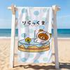 Мультяшное милое полотенце R-Rilakkuma для сушки, банное полотенце, подходит для легкого плавания, кемпинга, йоги, пляжа, прогулок