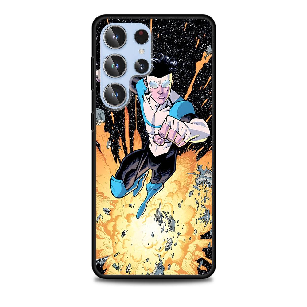 Invincible Comic Case for Samsung Galaxy S23 S21 S20 FE S24 S22 Ultra S10 S10e S9 Plus Soft Black TPU Phone Cover Bumper