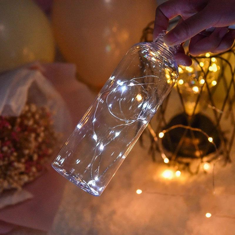 Светодиодные гирлянды на открытом воздухе Сказочная гирлянда USB-светильники из медной проволоки для рождественской вечеринки и свадьбы