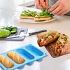 2pcs 2 Pack Silicone Hot Dog Bun Pan 2 Pack Sausage Mold Bread Forms