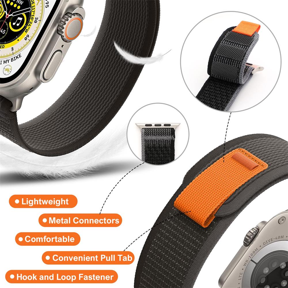 Trail Loop для Apple Watch ремешок 49 мм 44 мм 40 мм 45 мм 41 мм 42 мм 38 42 мм браслет Correa iWatch Ultra series 7 6 5 3 se 8 ремешок