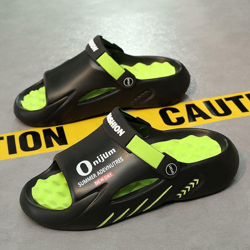 Модные мужские массажные тапочки, домашние уличные сандалии, пляжная повседневная обувь, шлепанцы, мужские сандалии большого размера, удобные мягкие большие размеры