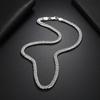New 925 Sterling Silver  20/22/24 Inch 6mm Side Chain Necklace For Woman Man Fashion Charm Jewelry Gift
